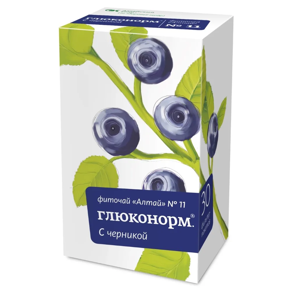 Herbal tea Altai No. 11 Gluconorm Blueberry 2 g 30 pcs. f/p