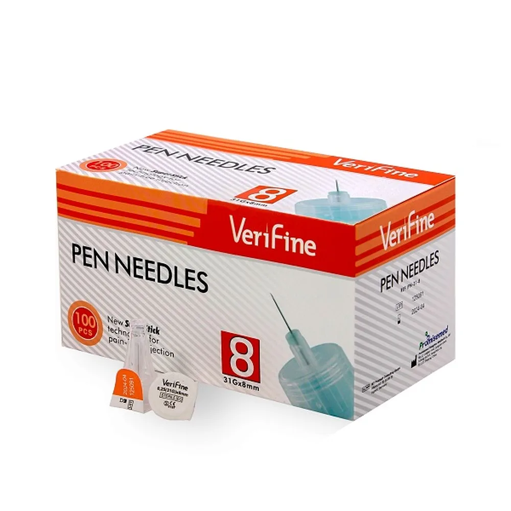 Verifine Sterile Needles for Insulin Pen 0.25 (31g) x 8 mm 100 pcs.