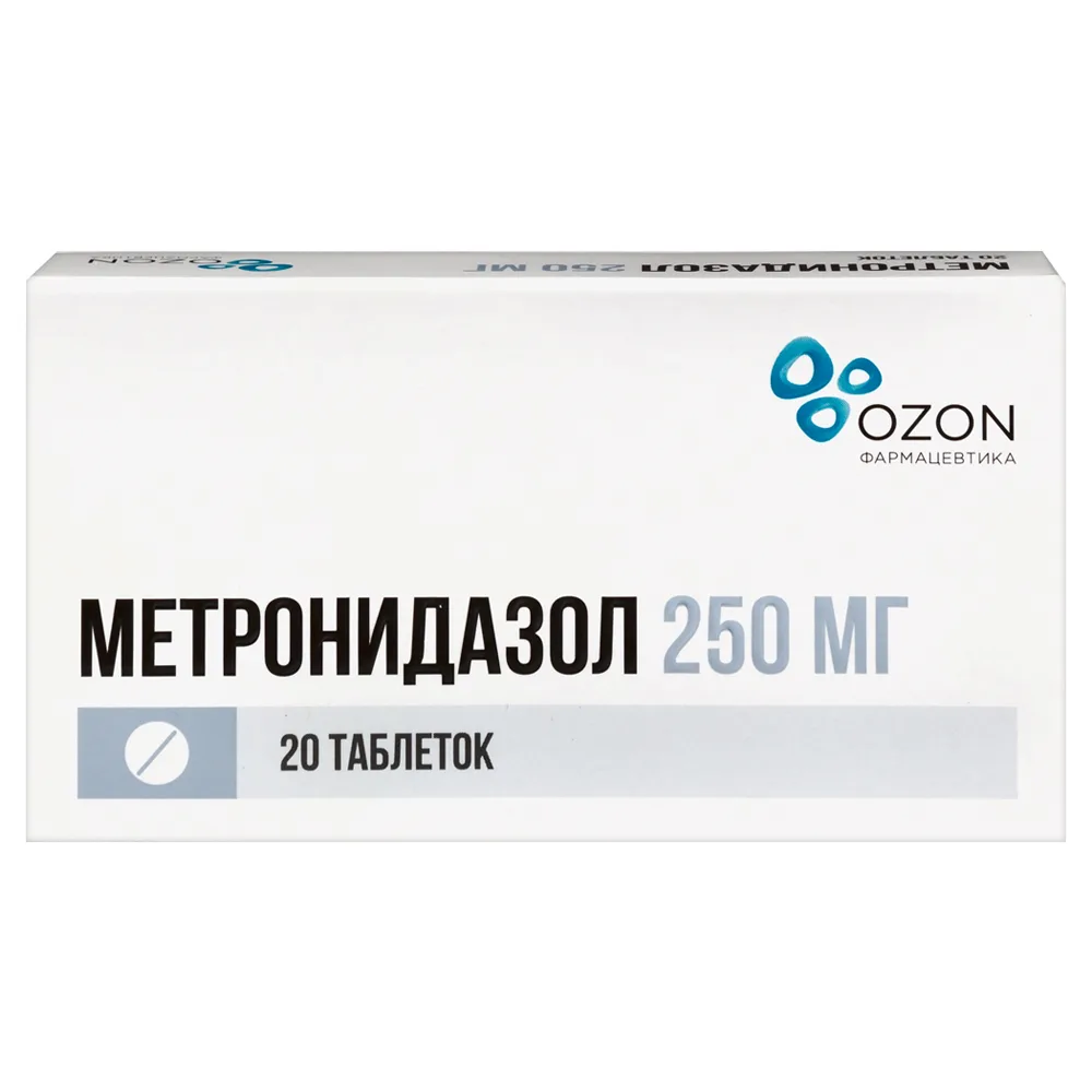 Metronidazole 250 mg 20 tablets