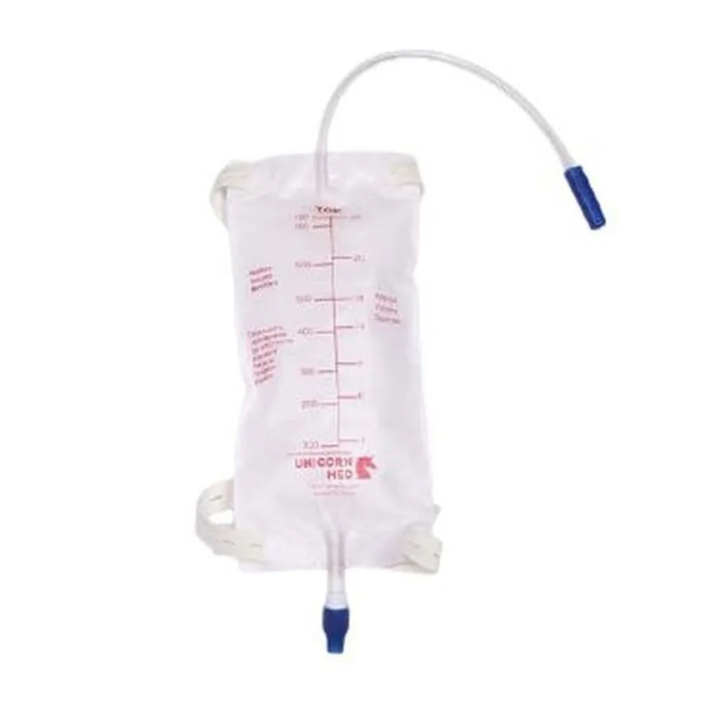 Sterile disposable urine bag with straight tap and drive tube 750 ml