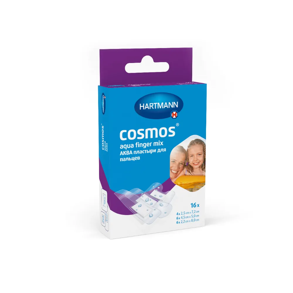 Cosmos Aqua Finger Mix Patch Non-Sterile 16 pcs/ Set of 3 Sizes