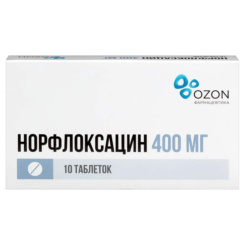 Norfloxacin 400 mg 10 coated tablets