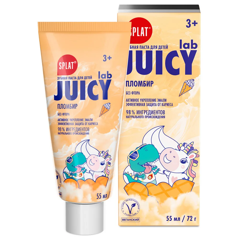 Splat Juicy Lab Toothpaste Fluoride-Free Plombir 72 g