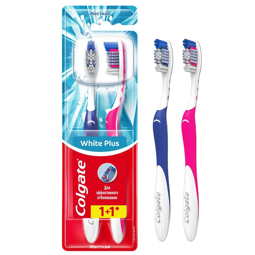 Colgate Whitening Plus Toothbrush/Hard/1+1/Promo
