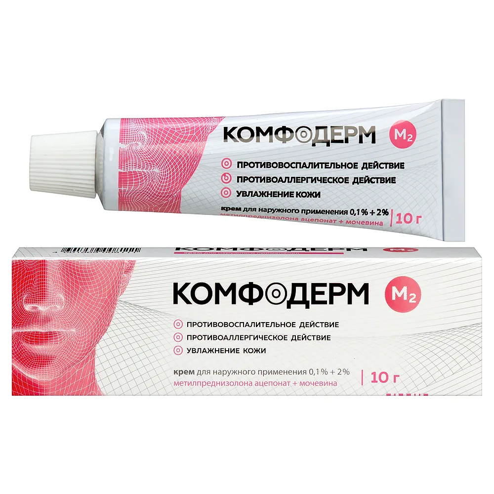 Comfoderm M2 0.1% + 2% cream for external use 10 g
