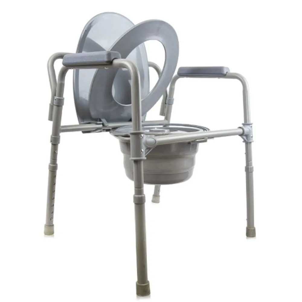 AMCB6809 Folding Commode Chair with Removable Bucket
