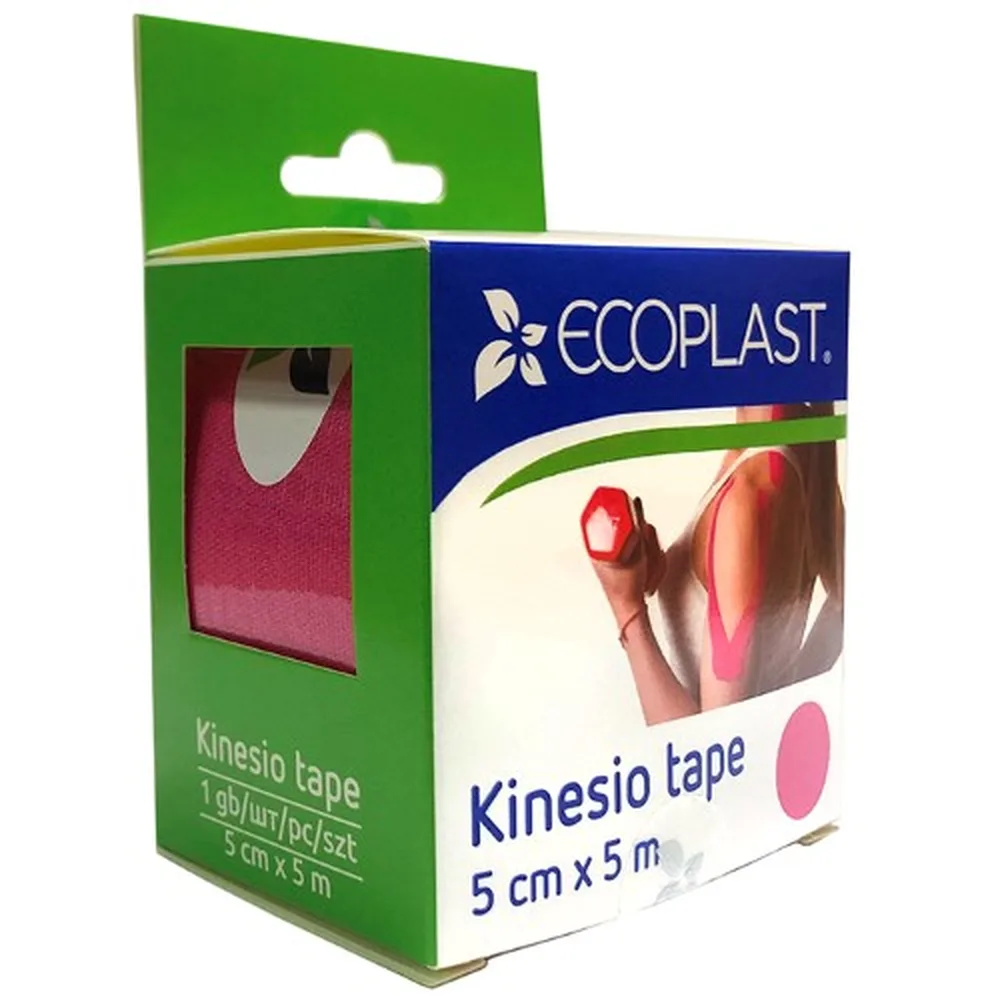 Ecoplast Kinesiology Tape 5 cm x 5 m Pink