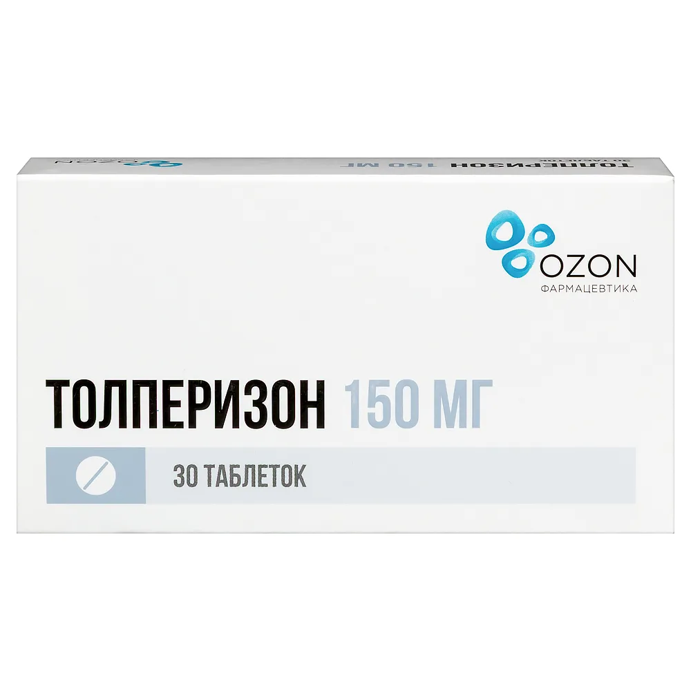 Tolperisone 150 mg 30 coated tablets