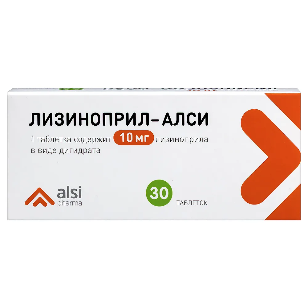 Lisinopril-Alsi 10 mg 30 tablets