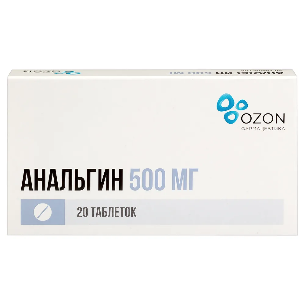 Metamizole 500 mg 20 tablets