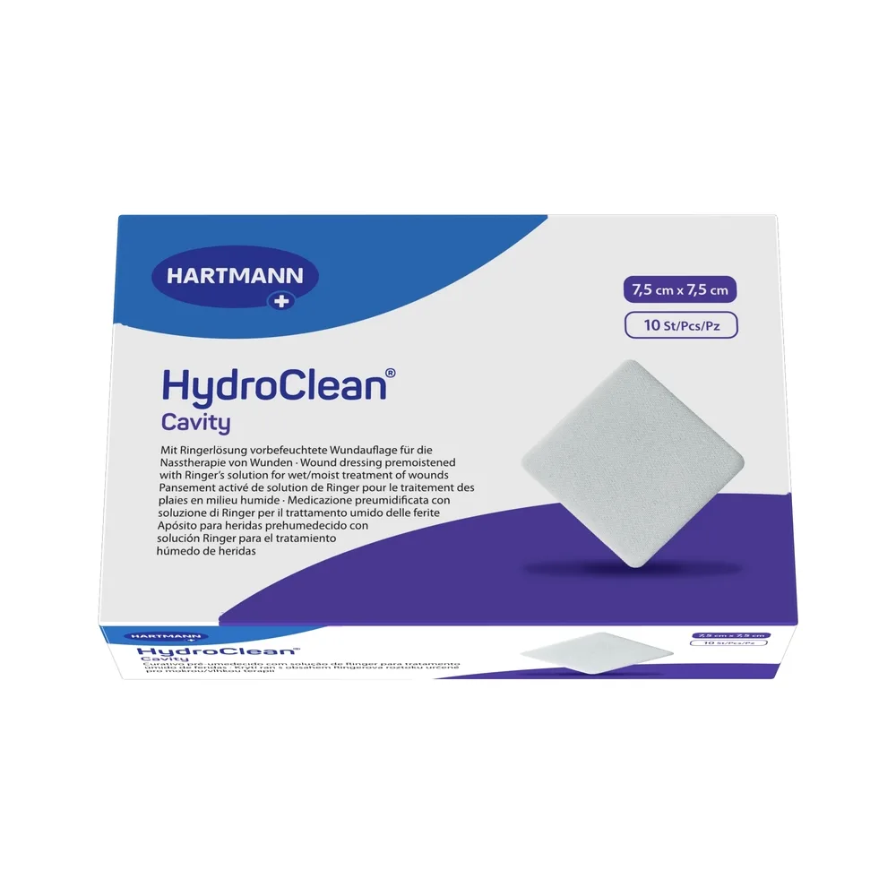 Hydroclean Cavity Sterile Dressing for Wound Healing in Moist Environment 7.5 cm x 7.5 cm 10 pcs.