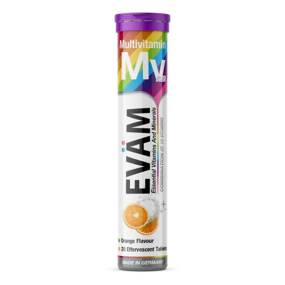 Evam Multivitamins Orange Flavor 20 effervescent tablets 4.1 g