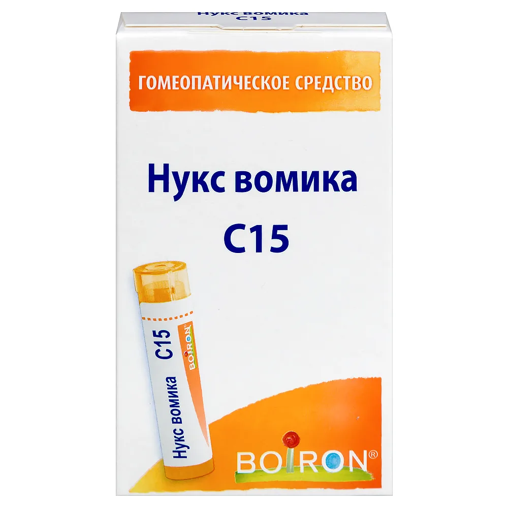 Nux Vomica C15 Homeopathic Monocomponent Plant-Based Remedy 4 g Homeopathic Granules