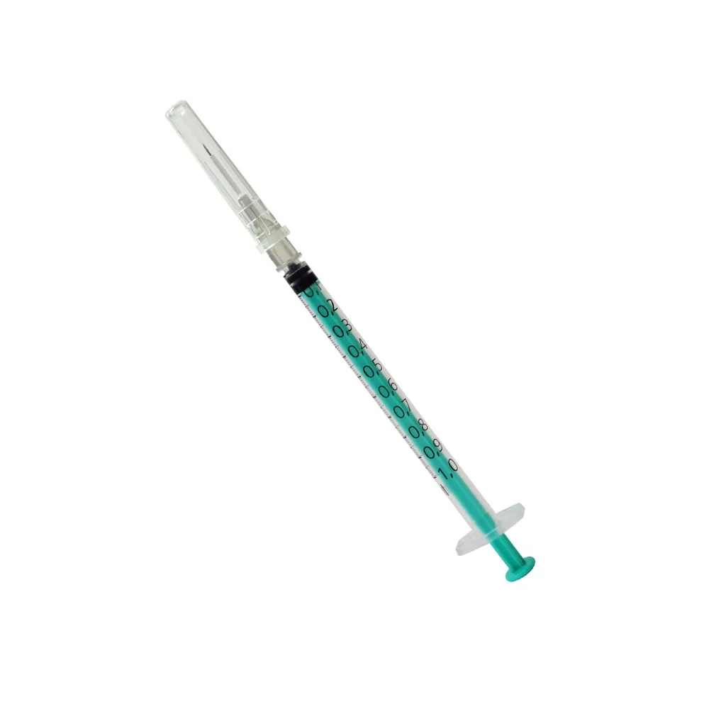 Tuberculin syringe 1 ml three-part with needle 0.4x12 mm 100 pcs/pack/premier-med/