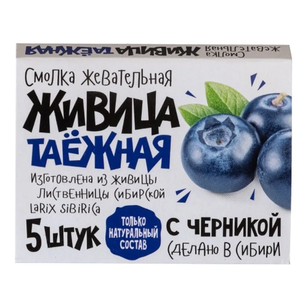 Taiga Resin Chewing Gum with Blueberry 5 pcs.