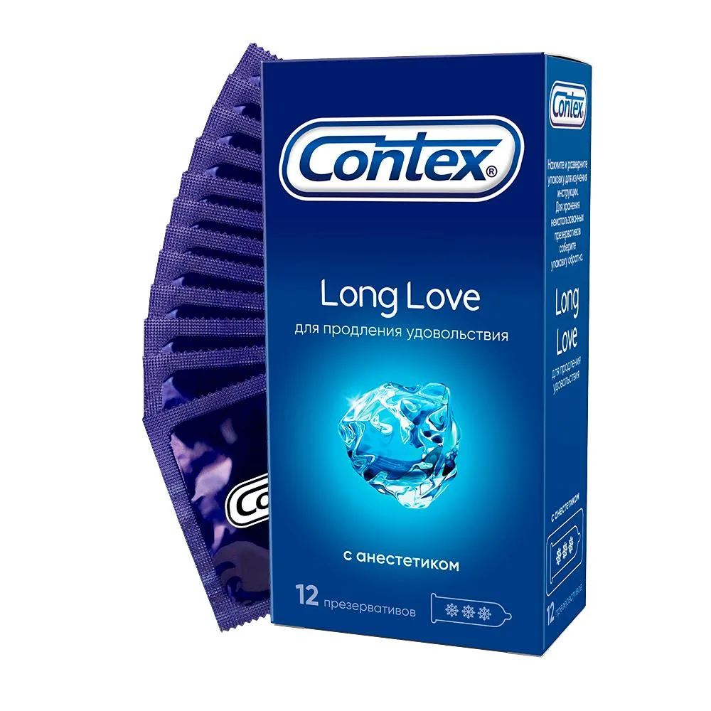 Contex Long Love prolonging condoms with anesthetic 12 pcs.
