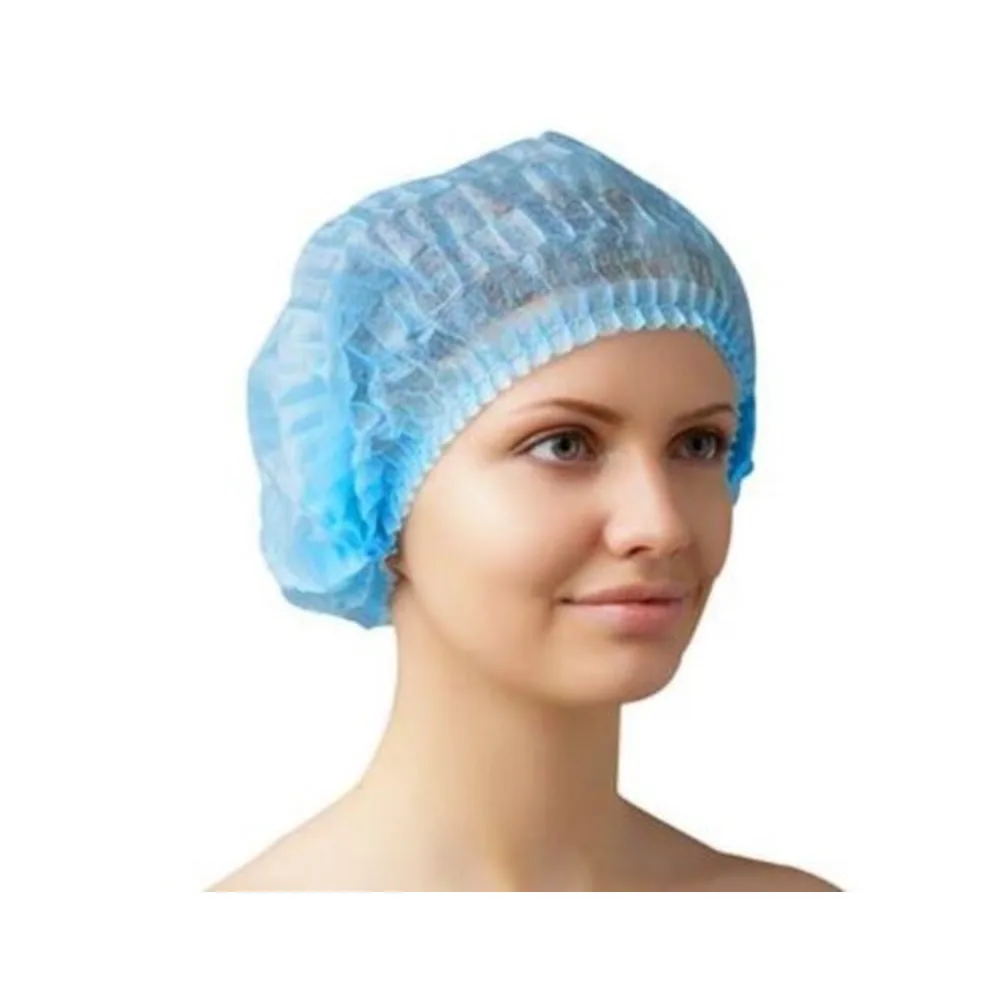 Non-sterile cap pleated model spunbond 18 g/m² size 54-66/length 53/blue 25 pcs.