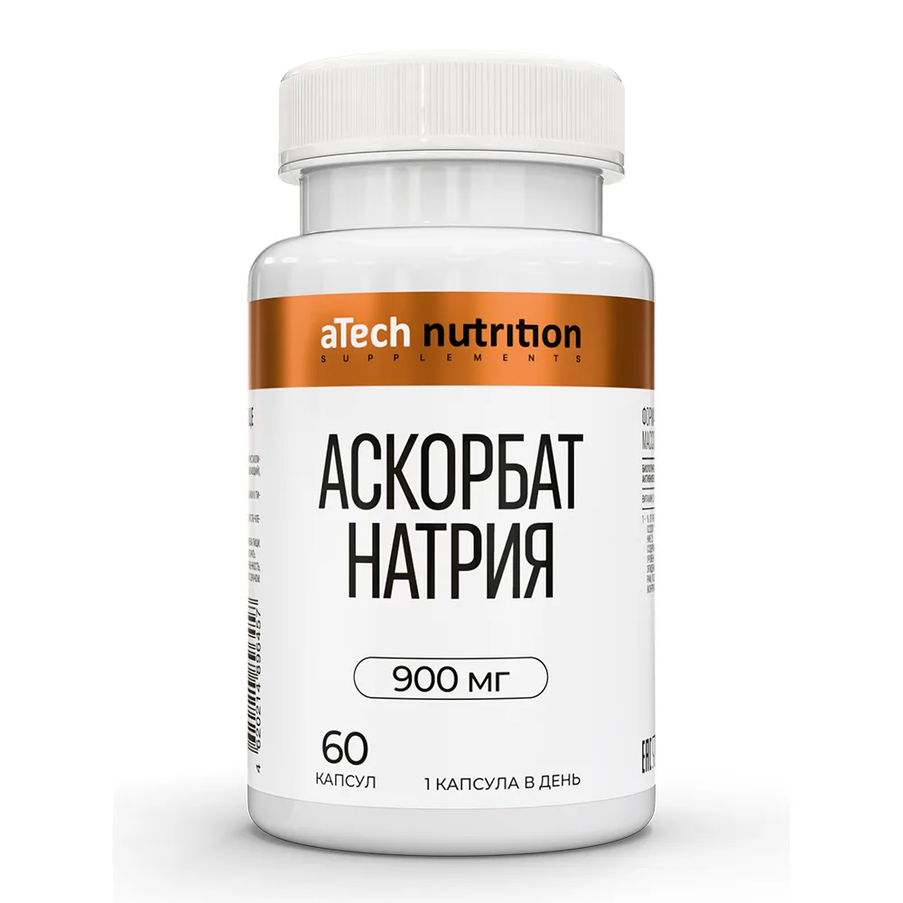 Atech Nutrition Sodium Ascorbate 60 Capsules 1220 mg