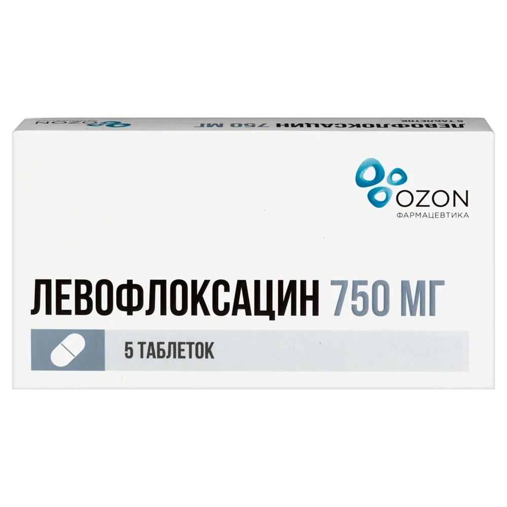 Levofloxacin 750 mg 5 coated tablets
