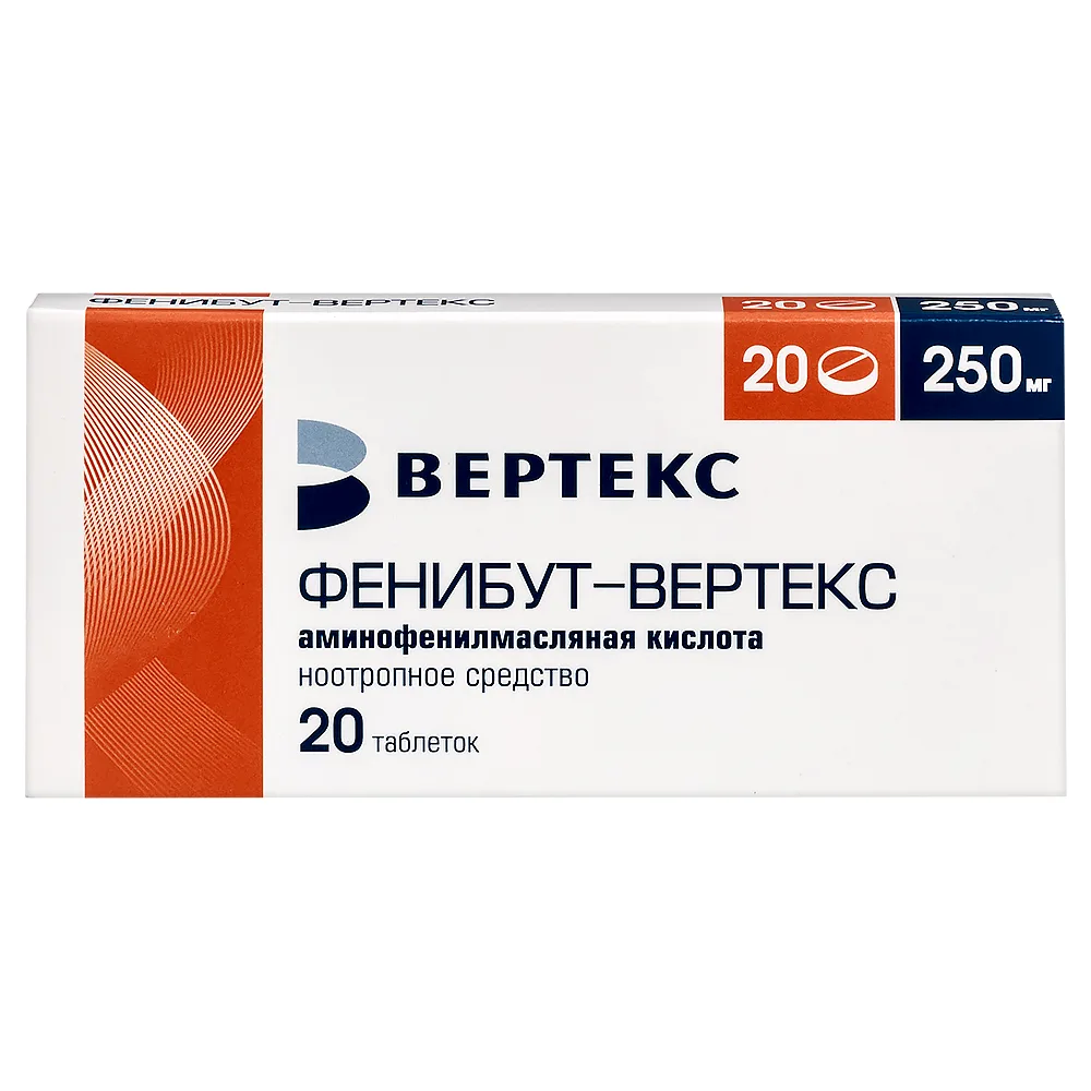 Phenibut-Vertex 250 mg 20 tablets blister