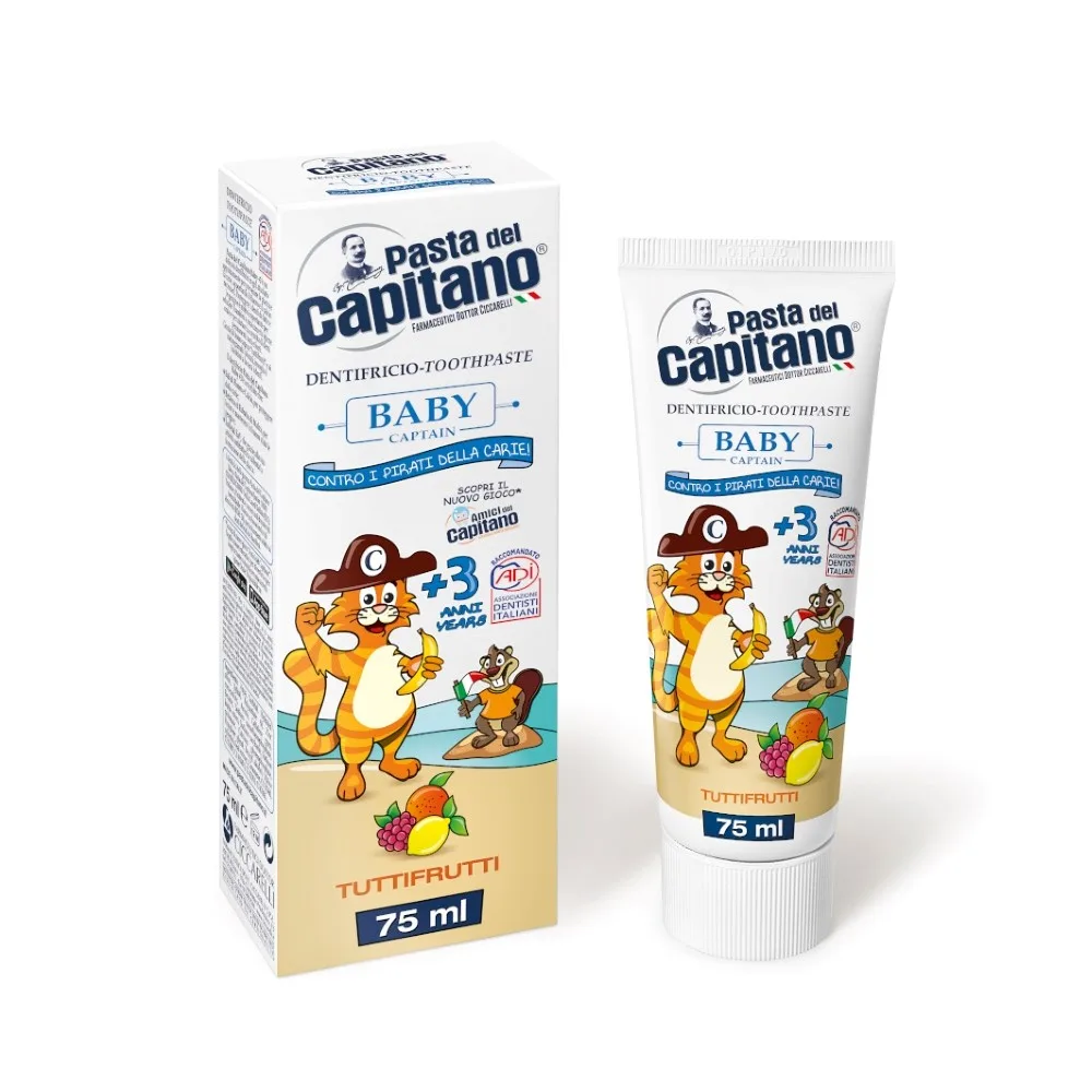Pasta del Capitano Children's Toothpaste Baby Tuttifrutti 3+/Fruit 75 ml