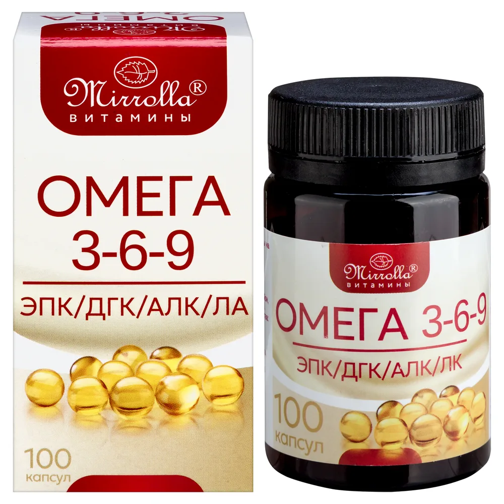 Mirrolla omega 3-6-9 100 capsules 370 mg