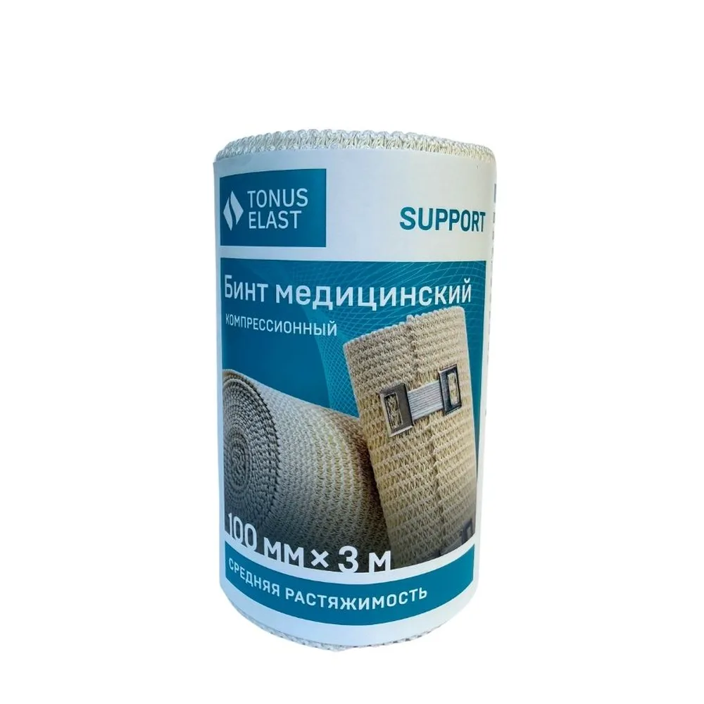 Medical Compression Bandage elast 9512 m 100 mm x 3 m / medium elasticity