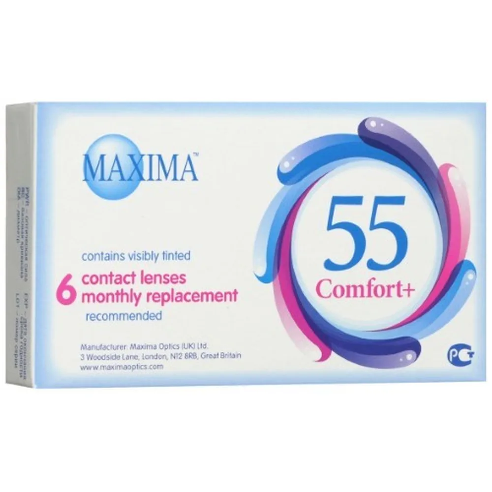 Maxima 55 Comfort + Contact Lenses Monthly Replacement/-4.00/6 pcs.