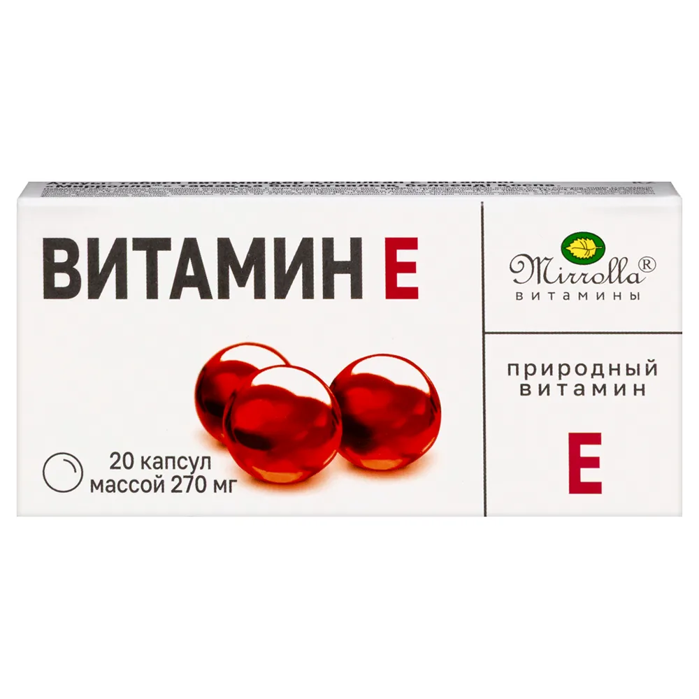 Mirrolla vitamin E-natural 20 capsules 270 mg