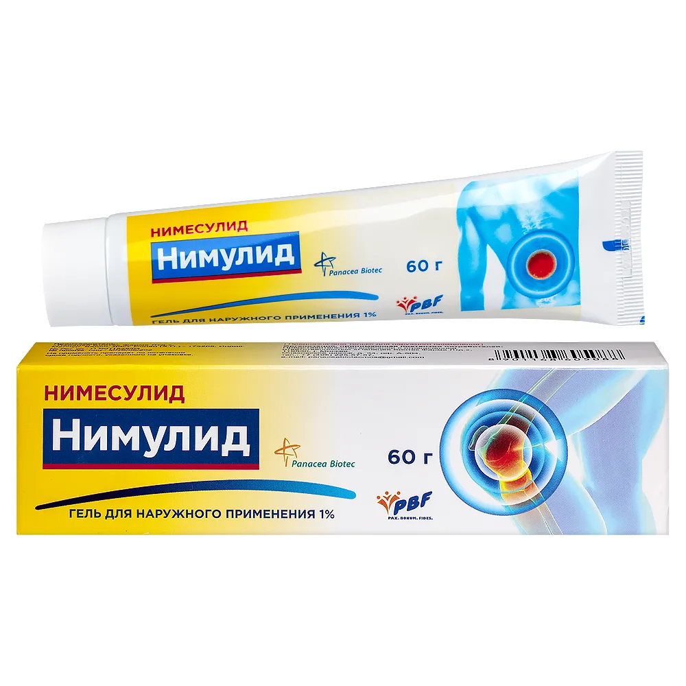 Nimulid 1% gel for external use 60 g