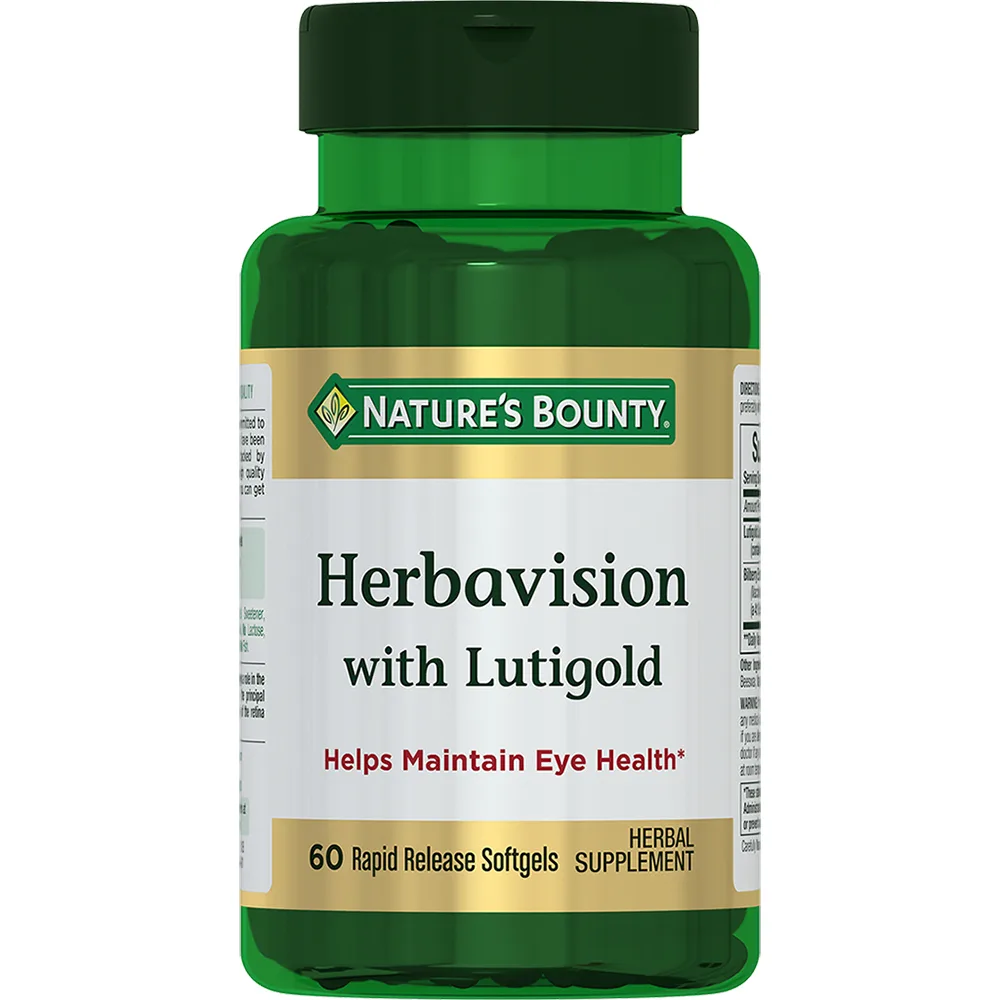 Nature's Bounty Herbavision and Lutigol Gold 60 capsules