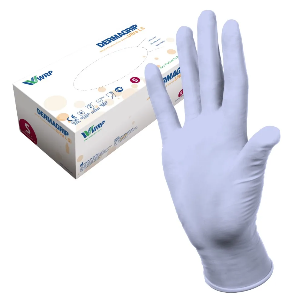 Dermagrip Ultra LS Non-Sterile Powder-Free Nitrile Examination Gloves Size S 100 Pairs