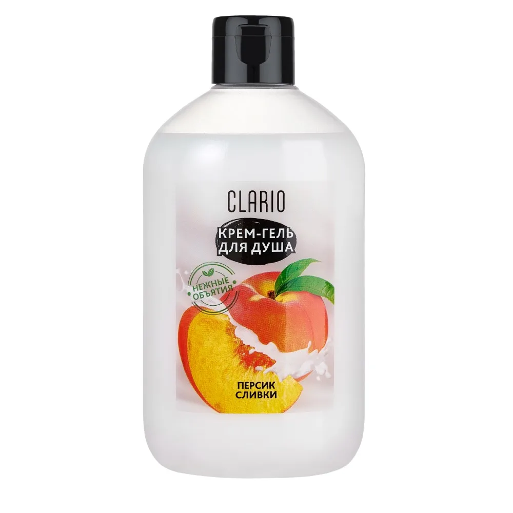 Clario Peach and Cream Shower Gel Gentle Cleansing 400 ml