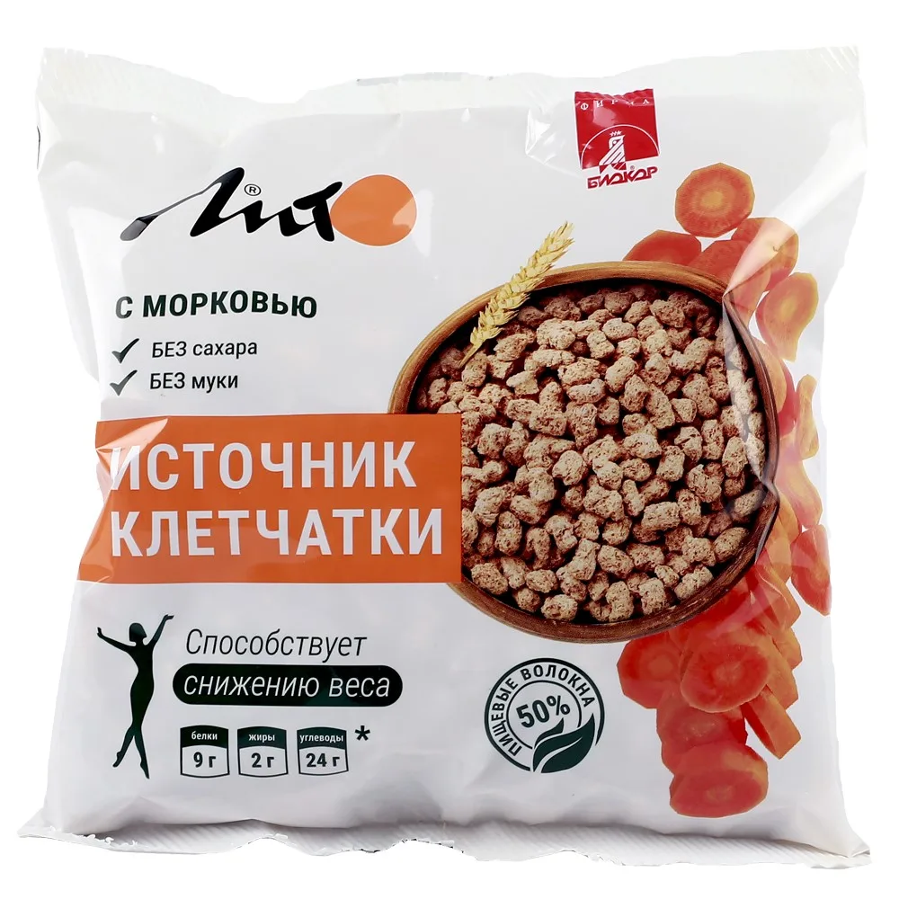 Wheat Bran Crisps Lito with Calcium and Carrot 100 g