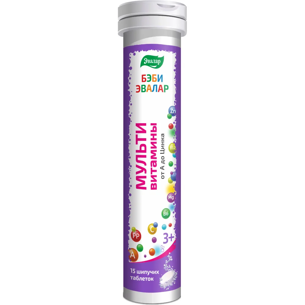 Baby Evalar Multivitamins A to Zn 15 effervescent tablets 5.2 g
