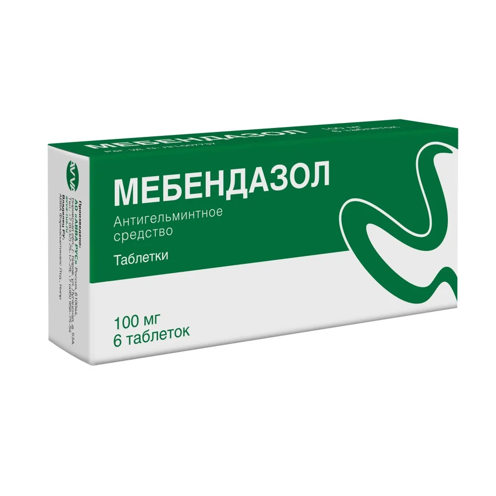 Mebendazole 100 mg 6 tablets