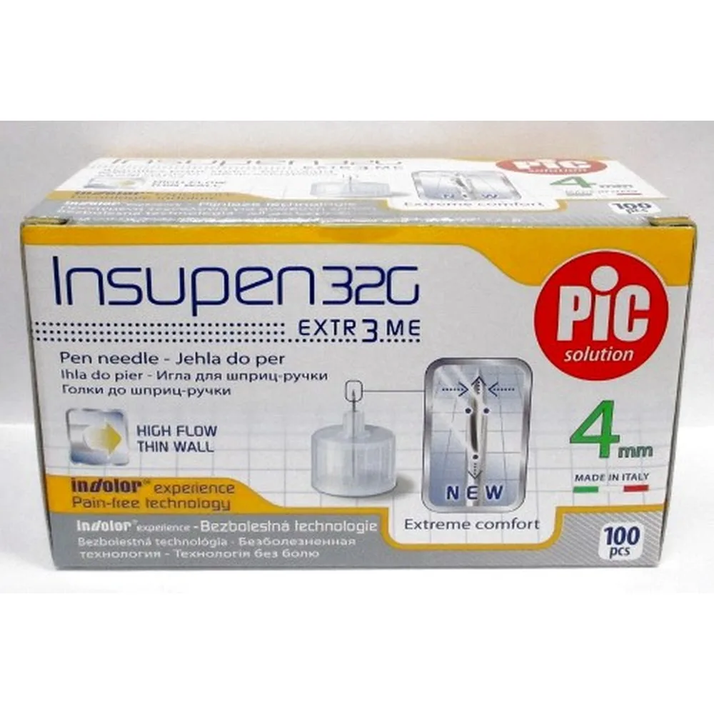 Insupen needles for pen injector 32g 5/32 0.23x4 mm 100 pcs.