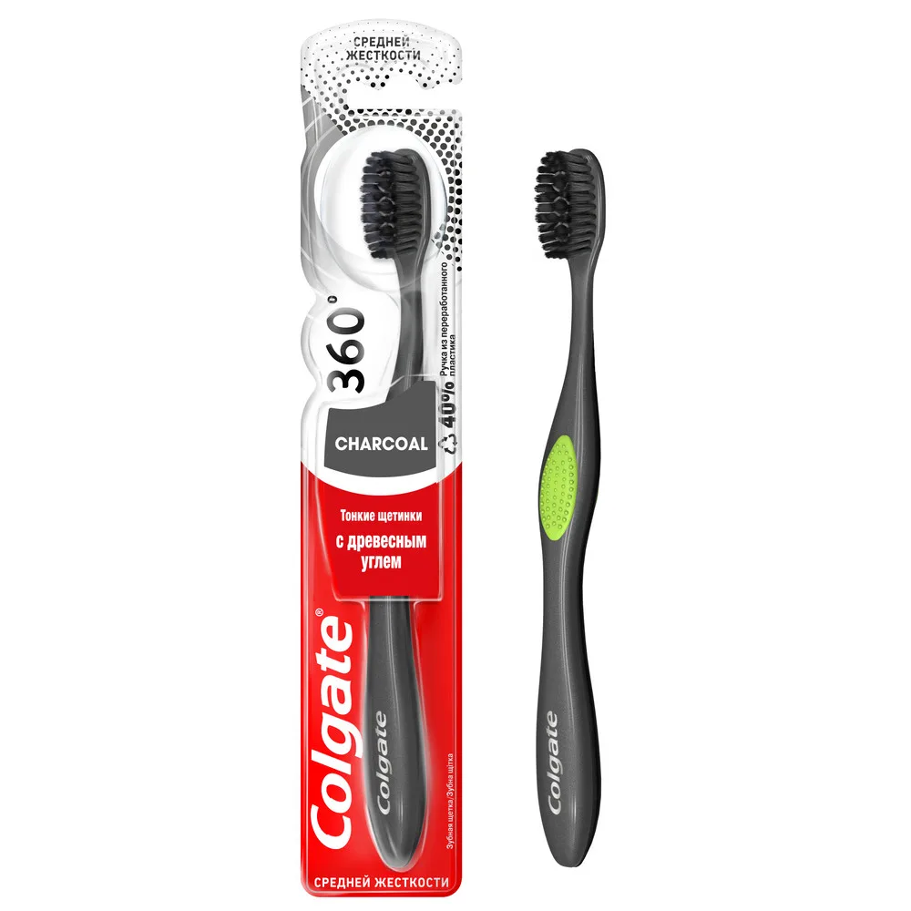 Colgate 360 Charcoal Toothbrush/Medium