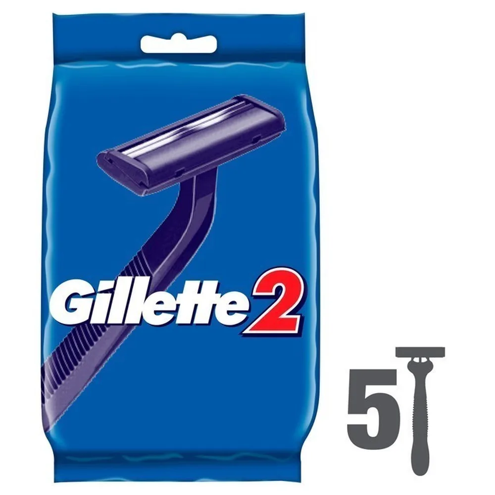 Gillette 2 Disposable Razors 4 pcs +1
