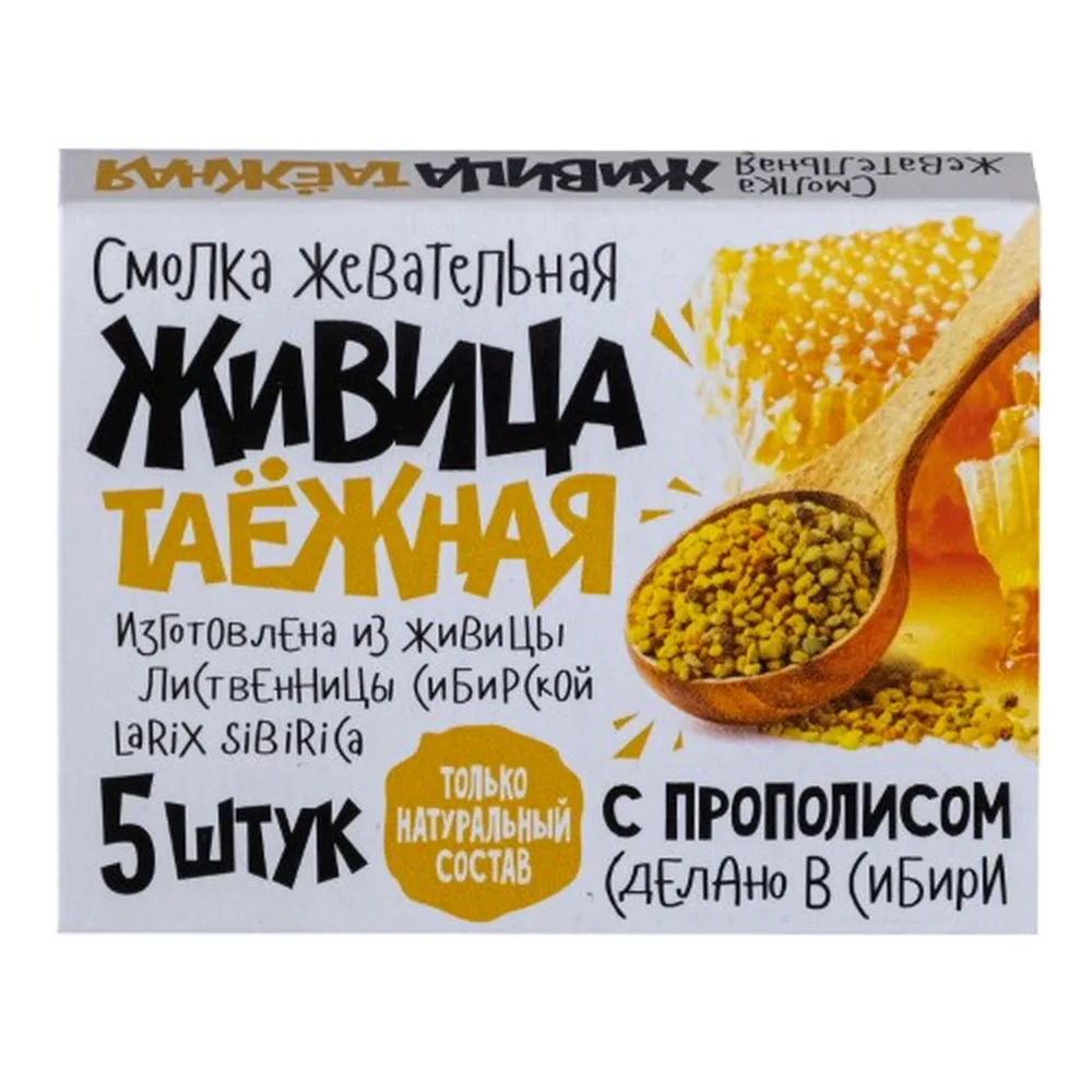 Taiga Resin Chewing Gum with Propolis 5 pcs.