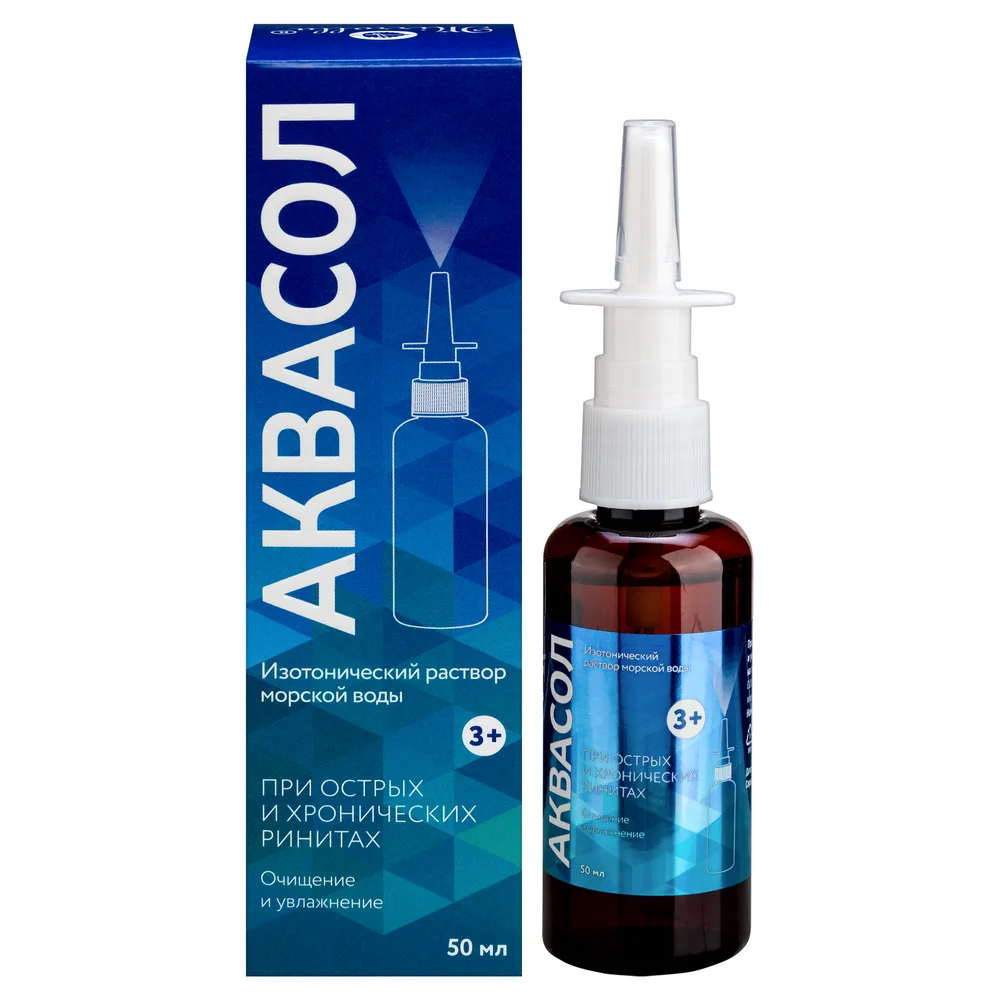 Mirrolla Aquasol Sea Water Spray 50 ml Nasal Irrigation and Cleansing Solution for Children and Adults