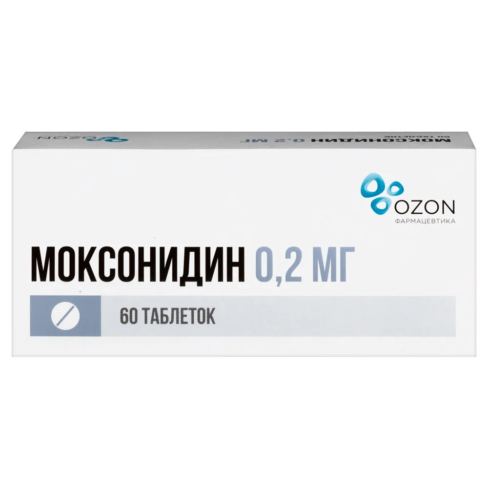 Moxonidine 0.2 mg 60 tablets, film-coated