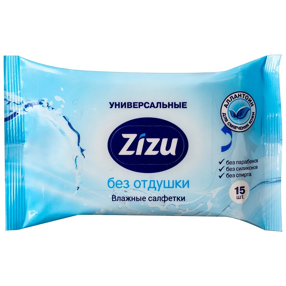 Zizu Universal Cleansing Wipes UCWW 15 pcs/Fragrance-Free