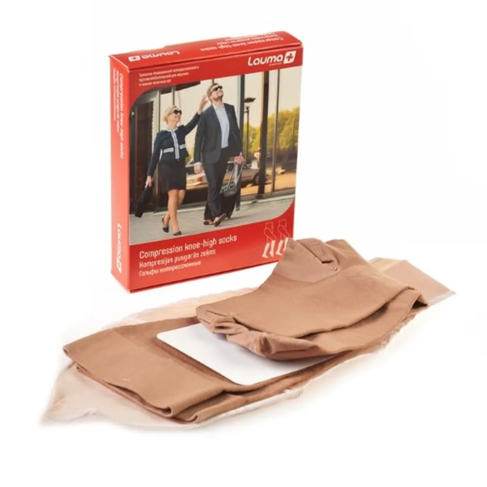Lauma medical compression knee-high stockings class 2 size 2d natural