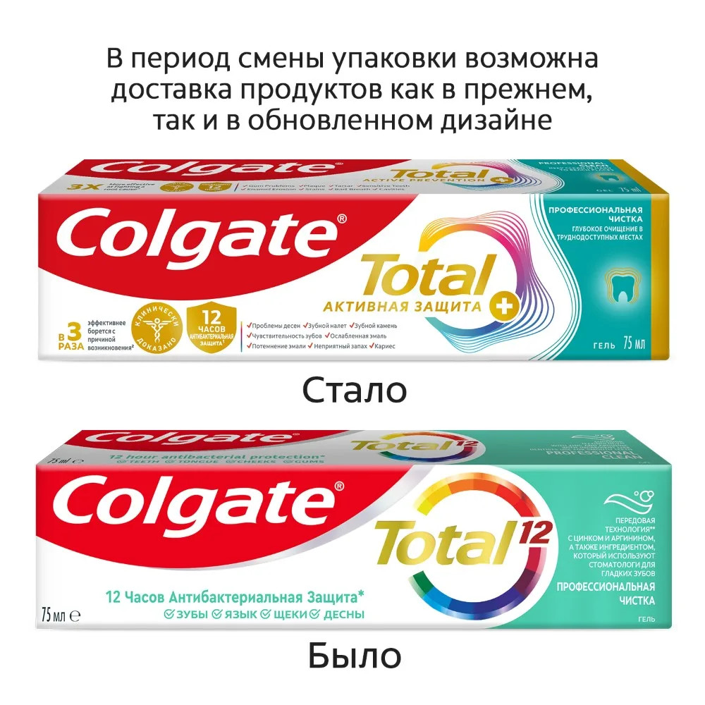 Colgate Total 12 Professional Clean Gel Toothpaste 75 ml