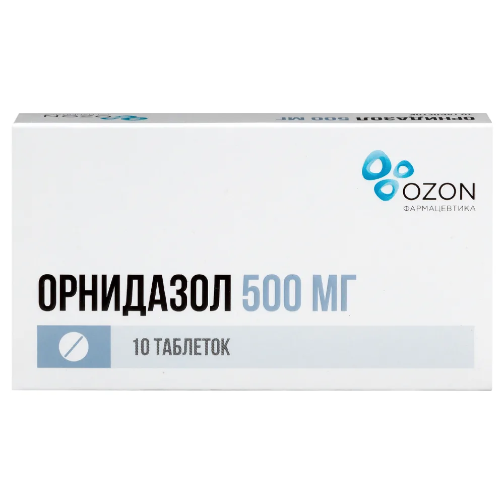 Ornidazole 500 mg 10 coated tablets