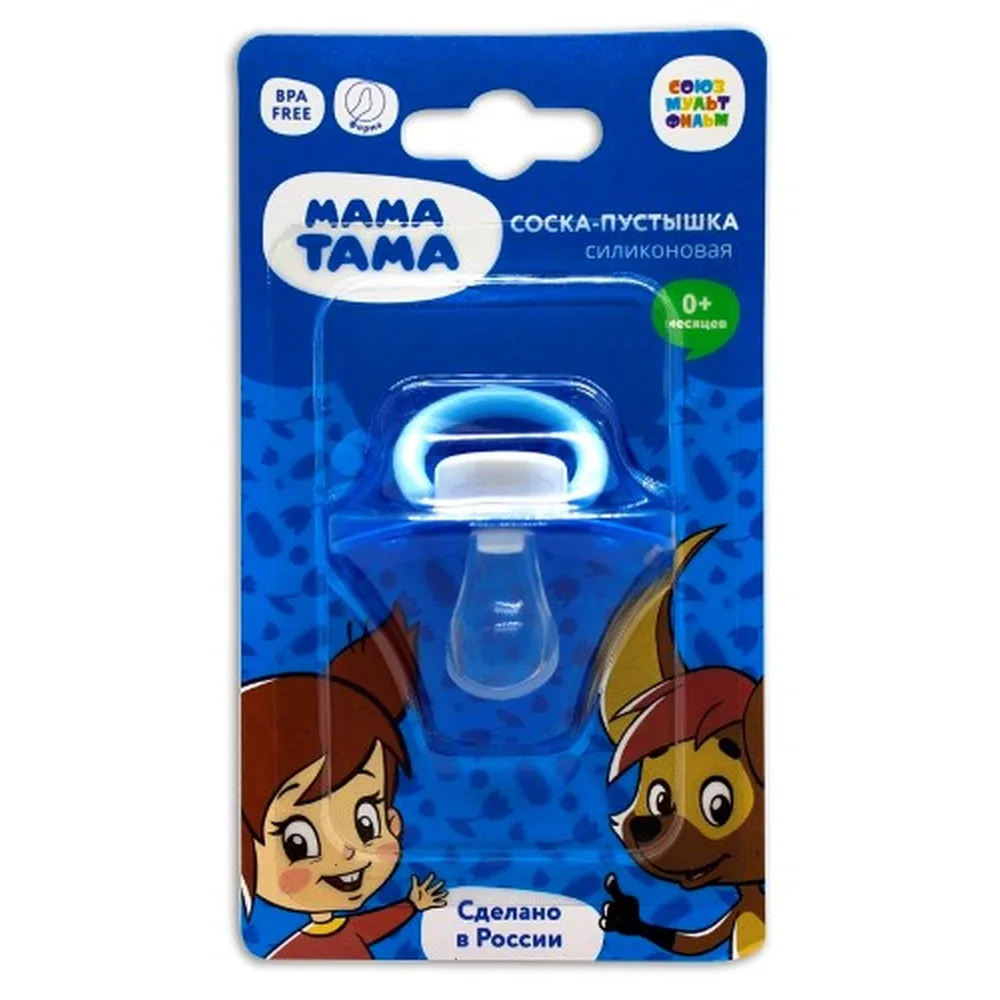 Mama Tama Anatomical Silicone Pacifier 0+ 1 pc. Matroskin Blue