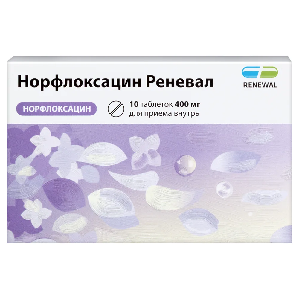 Norfloxacin Renewel 400 mg 10 coated tablets