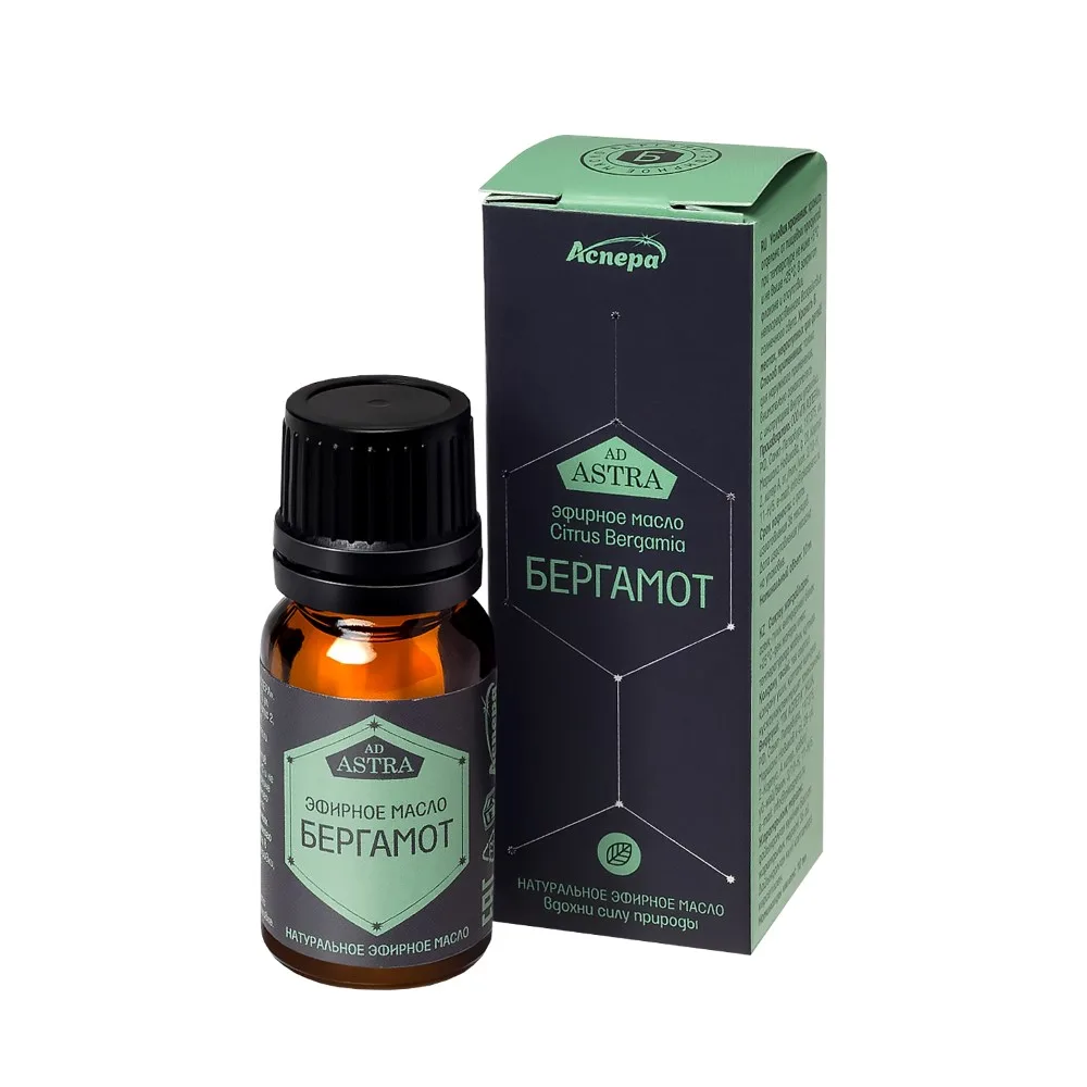 Aspera bergamot essential oil 10 ml in individual packaging
