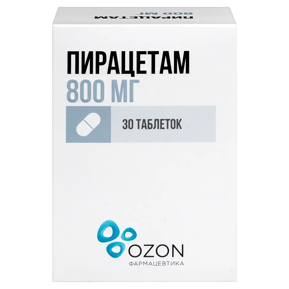 Piracetam 800 mg 30 pcs. jar film-coated tablets